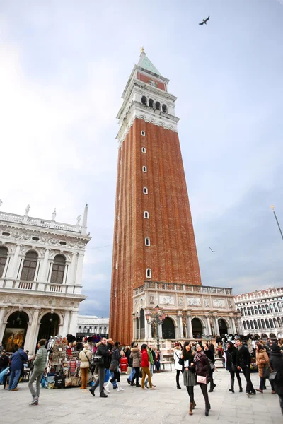 San Marco campanile on Piazetta — Stock Photo, Image