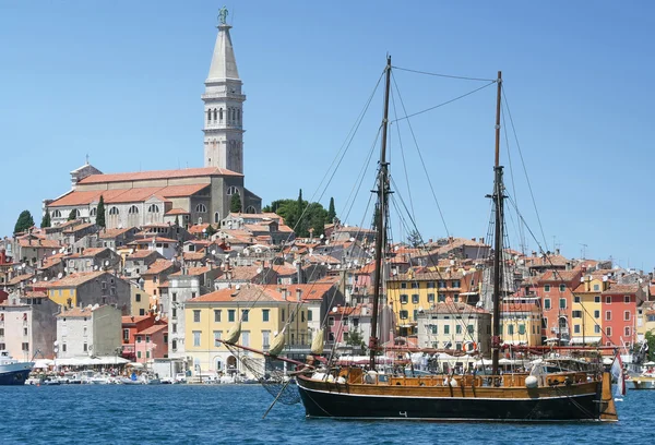 Galleass ancored in Rovinj — Stock Photo, Image