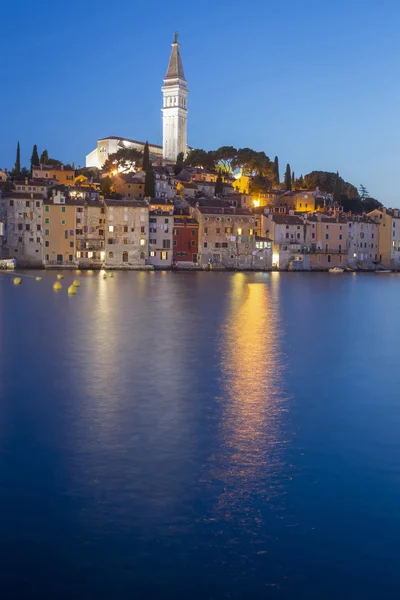 Solnedgång i Rovinj på Adriatiska kusten — Stockfoto