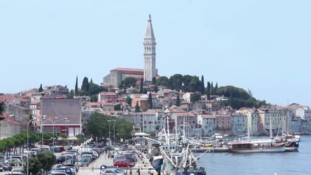 Ιερός Ναός Αγίας ευγένειας στο Rovinj — Αρχείο Βίντεο