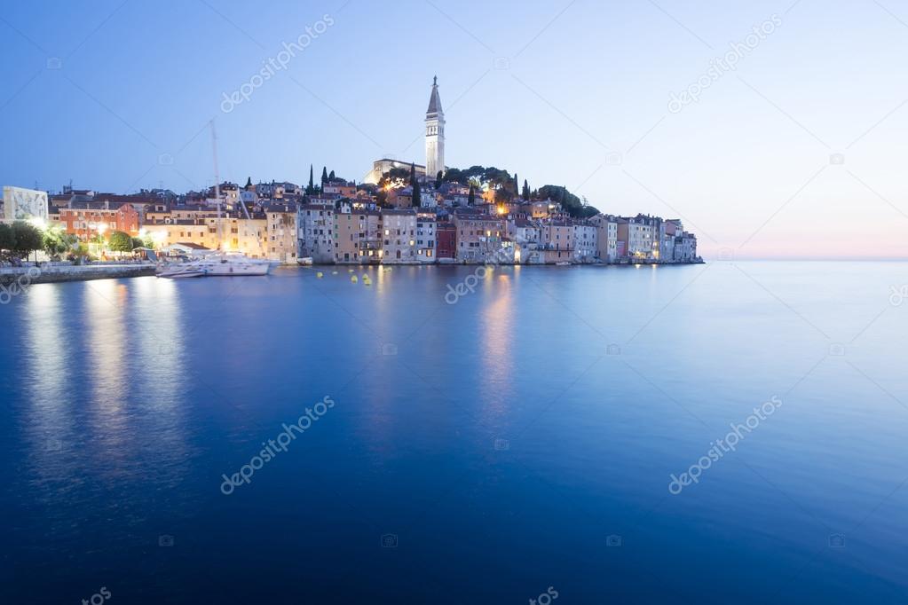 Sunset in old town of Rovinj