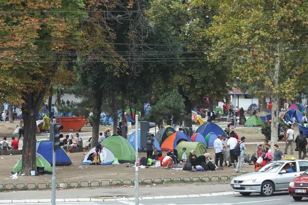 Syrian immigrants in Serbia — Stock Photo, Image