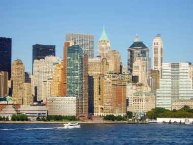 Şehir merkezindeki Manhattan'ın finans merkezi