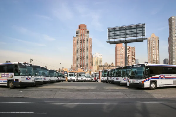 Garaje para autobuses en Manhattan — Foto de Stock