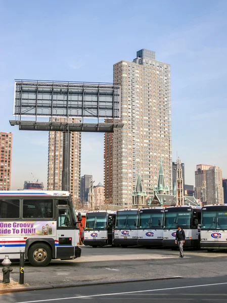 Garaje para autobuses en Nueva York — Foto de Stock