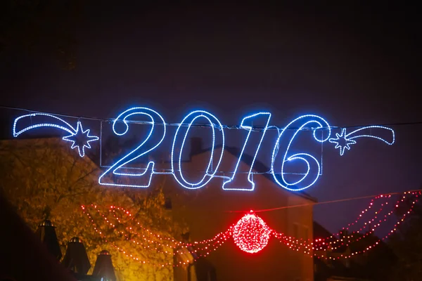 2016 illuminating decoration — Stock Photo, Image