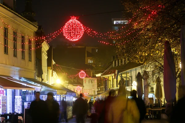 Advent time in Zagreb at night — Stock Photo, Image