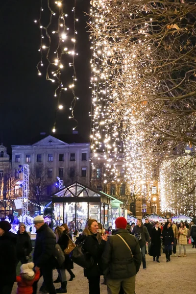 Illuminated Zagreb at advent time — Stock fotografie