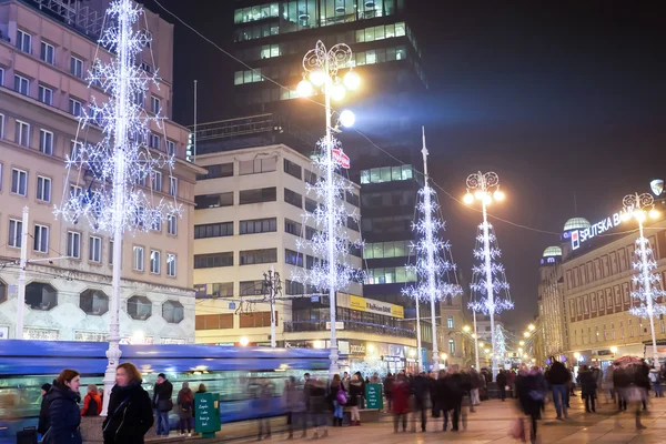 Decoração de Natal na Praça Jelacic — Fotografia de Stock