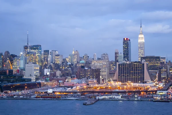 市中心曼哈顿城市之光 — 图库照片