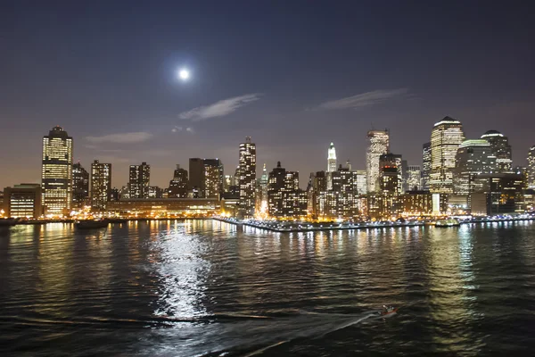 Financial District at night — Stock Photo, Image