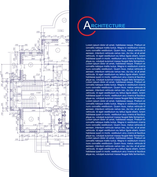 Modello con elementi di design architettonico — Vettoriale Stock