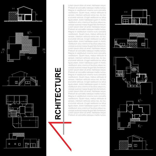 Frame with architectural design elements — Stock Vector © nahariyani