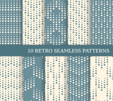 On geometrik retro Dikişsiz desen noktalı. 