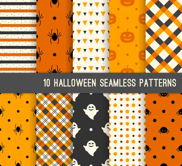 Halloween naadloze patroon met kleur hartjes en schedels — Stockvector