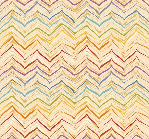 Rayas de colores sin costuras patrón de zigzag. Fondo abstracto wi — Vector de stock