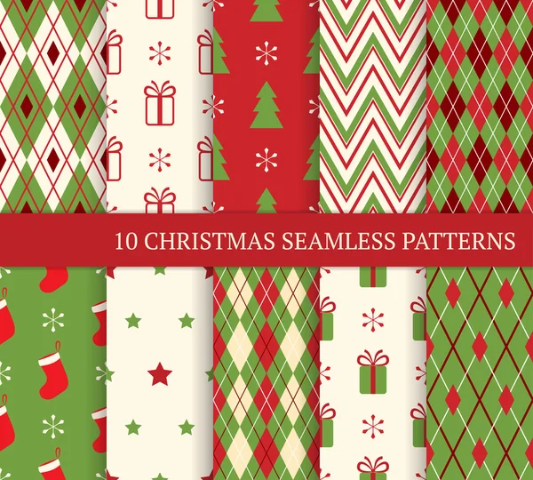 크리스마스 다른 완벽 한 패턴의 집합 로열티 프리 스톡 일러스트레이션