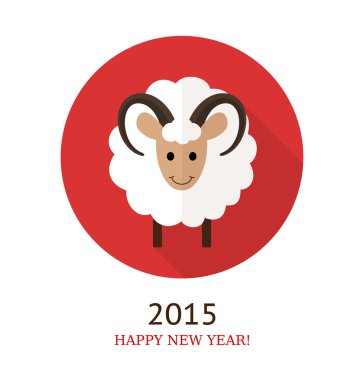 Ram, 2015 yılında simge vektör çizim.