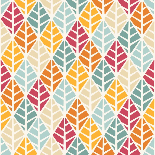 Vector seamless pattern with stylized leaves — Stock Vector