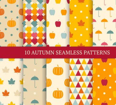 On sonbahar farklı Dikişsiz desen. 