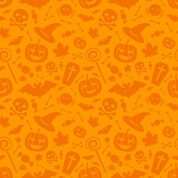 Halloween orange festlich nahtlos — Stockvektor