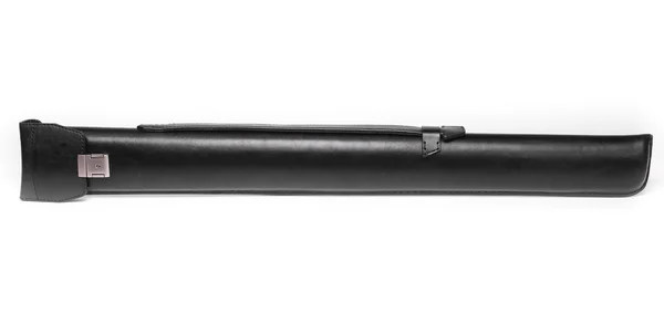 Noir Pool Cue Case isolé sur blanc — Photo