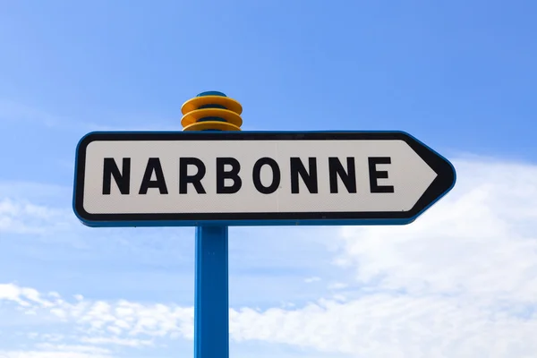 City sign of Narbonne — Stock Photo, Image