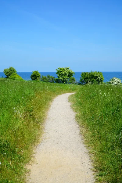 Piccolo sentiero con vista sul mare — Foto Stock