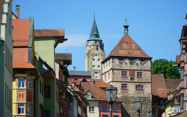 Spójrz w centrum miasta Rottweil — Zdjęcie stockowe