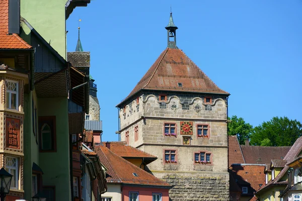 Black Gate i byen Rottweil - Baden-Wuerttemberg - Stock-foto