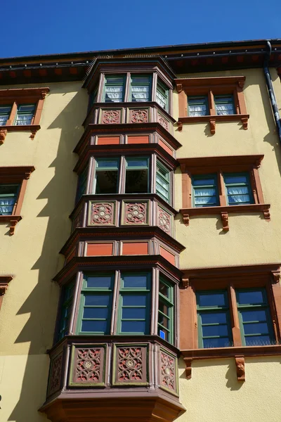 Detalhe arquitetônico de uma antiga casa em Rottweil — Fotografia de Stock