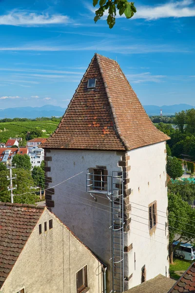 La torre Hagenbach a Breisach dall'alto — Foto Stock