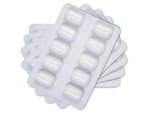Embalagem blister de cinco comprimidos — Fotografia de Stock