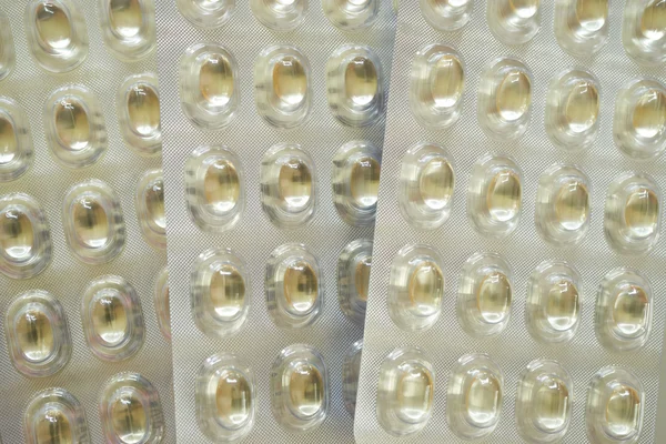 Background of Gel Capsules Blister Packs — Zdjęcie stockowe