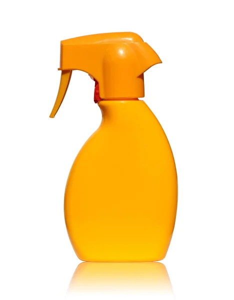 Pumpsprühflasche mit Sonnencreme — Stockfoto