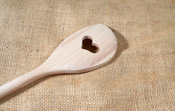 Drewniana łyżka gotowania — Zdjęcie stockowe