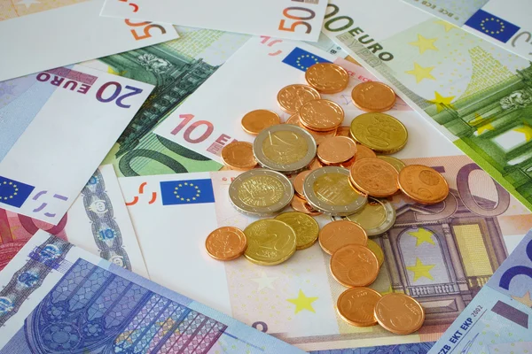 Hintergrund mit Euro-Währung — Stockfoto