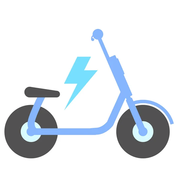 Ícone Vetor Isolado Uma Bicicleta Quad Elétrica Fundo Branco Uma — Vetor de Stock