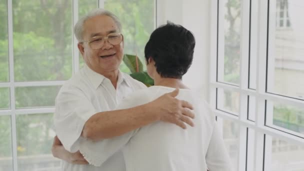 Family Concept Resolution Old Couple Working Home Computers — Stock Video