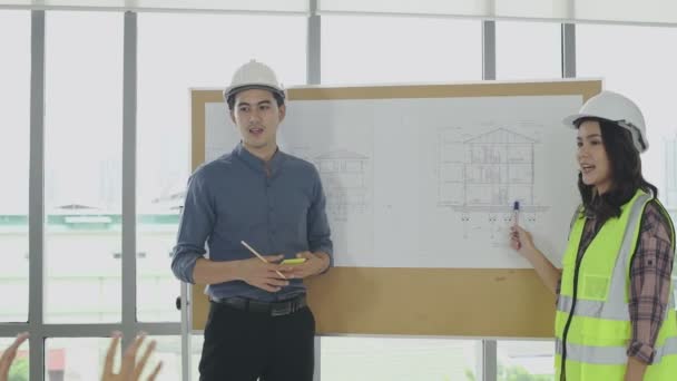 Obchodní Koncept Rozlišení Inženýři Scházejí Kanceláři — Stock video