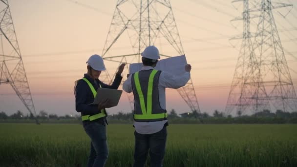 Concepto Ingeniero Resolución Los Empleados Están Planeando Juntos Sitio Construcción — Vídeos de Stock