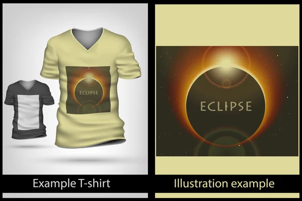 Exempel bild på T-shirt — Stock vektor