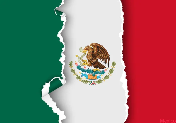 För Mexiko flagg på design — Stock vektor