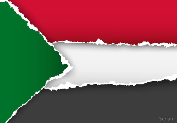 Design flagga i Sudan — Stock vektor