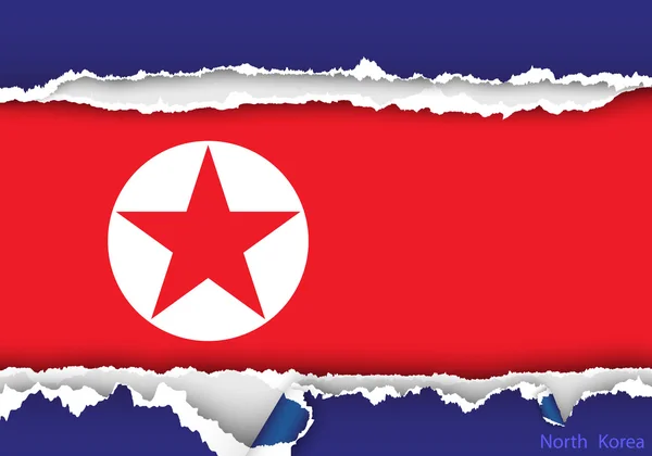 Bandeira de design de Coreia do Norte — Vetor de Stock