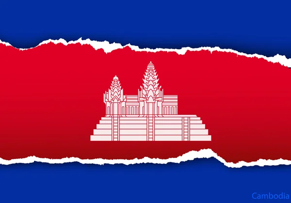 Bandeira do projeto de Camboja — Vetor de Stock