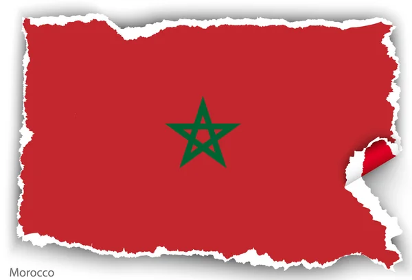 Designflagge Marokkos — Stockvektor