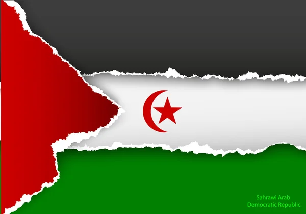 Bandeira de design de Saharawi Arab — Vetor de Stock