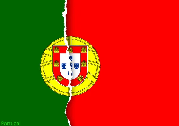 Portugalská vlajka design — Stockový vektor