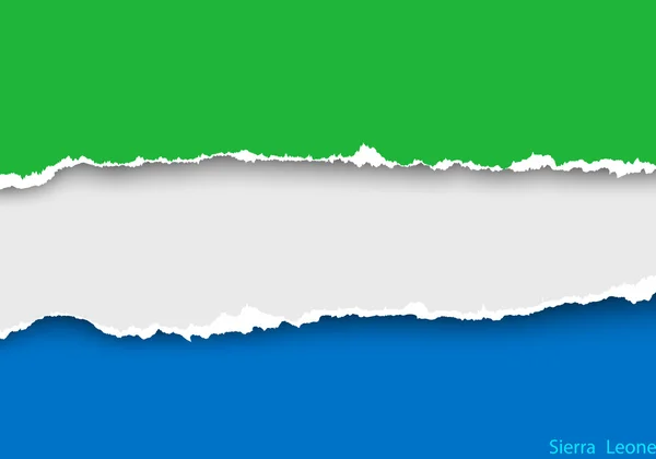 Design flagge von sierra leone — Stockvektor